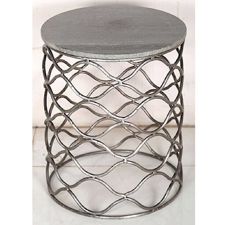 Solid Iron Accent Table